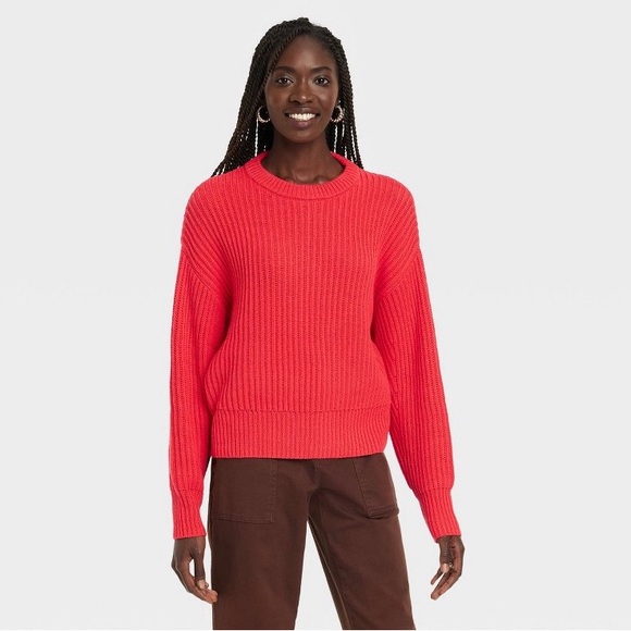 a new day | Sweaters | Womens Crewneck Pullover Sweater A New Day Red Small  | Poshmark